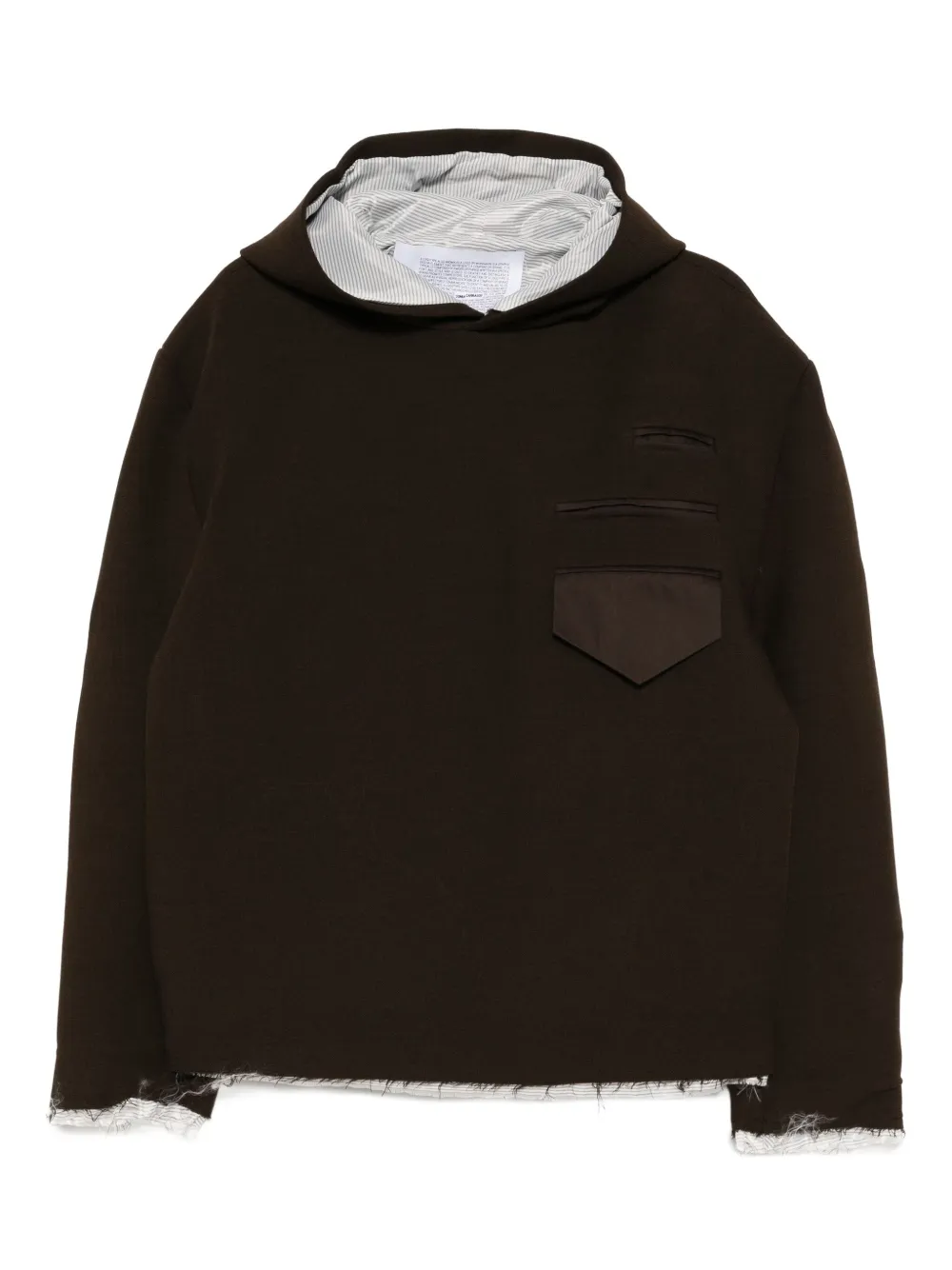 SONIA CARRASCO raw-cut hem hoodie - Brown