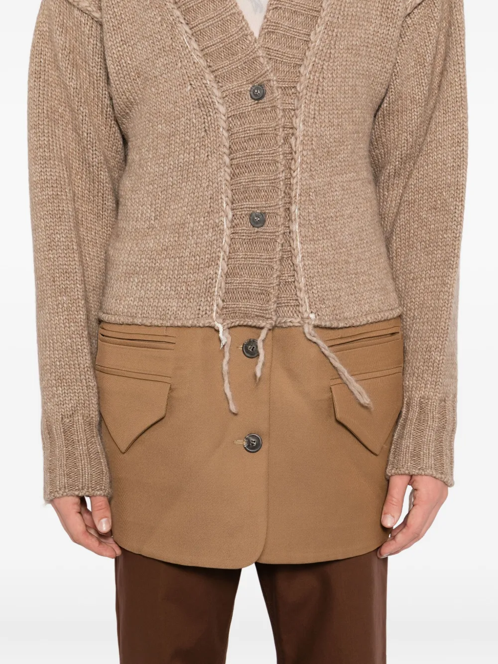 Sonia Carrasco V-neck Cardigan In Brown