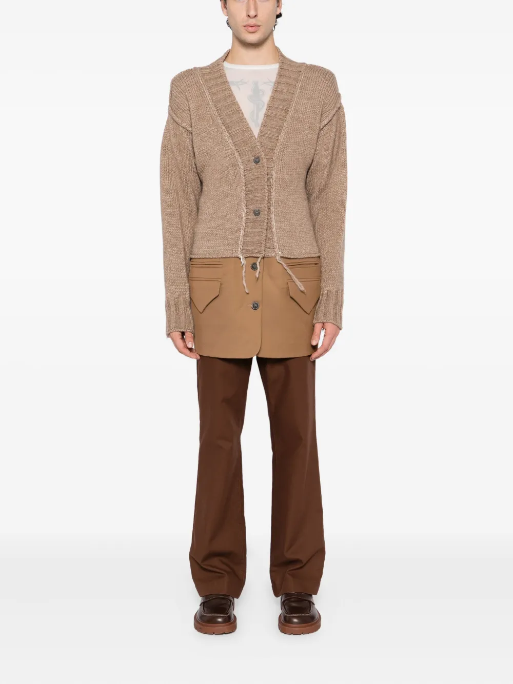 Sonia Carrasco V-neck Cardigan In Brown