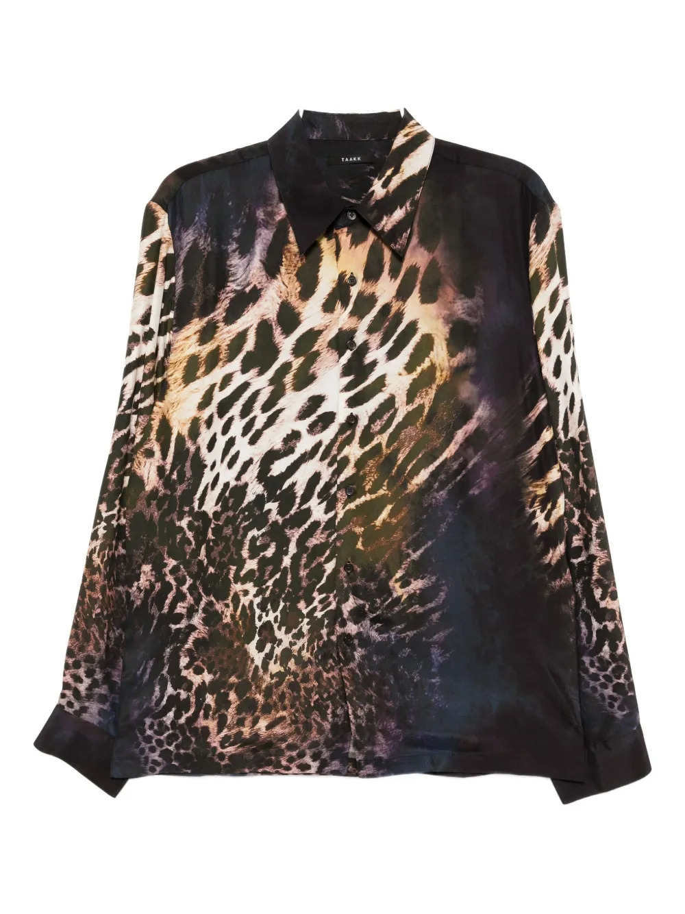 Taakk Camicia con stampa grafica all-over - Nero