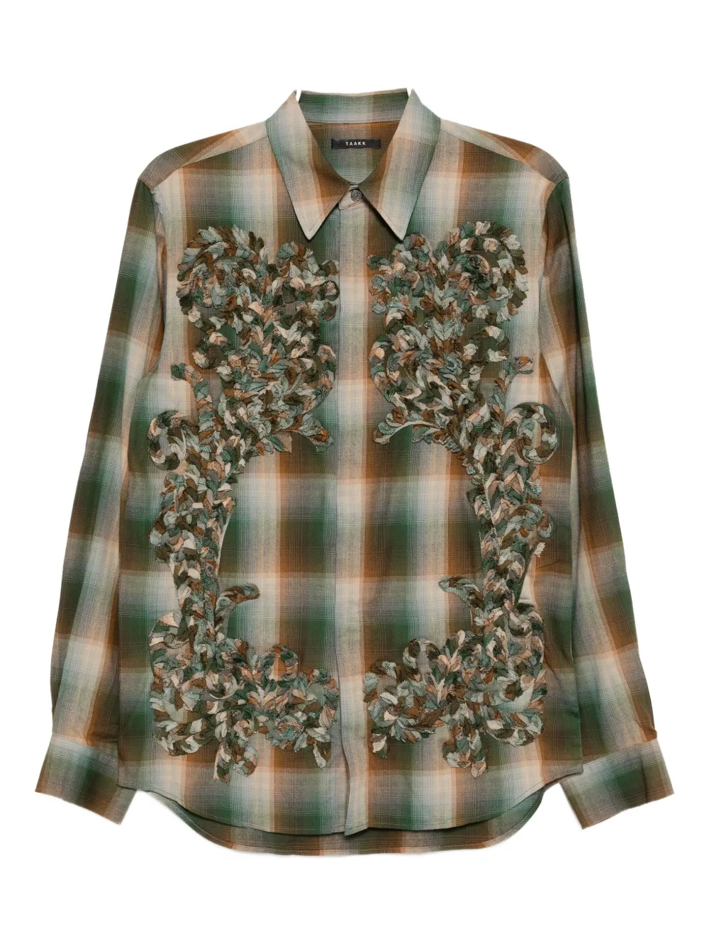 Taakk Graphic-embroidered Shirt In Green