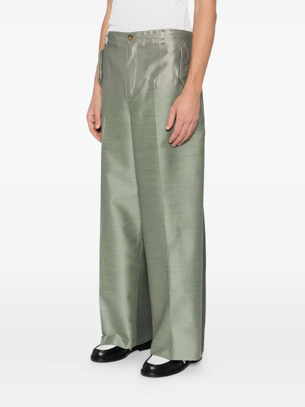 Taakk Broek met wijde pijpen Groen