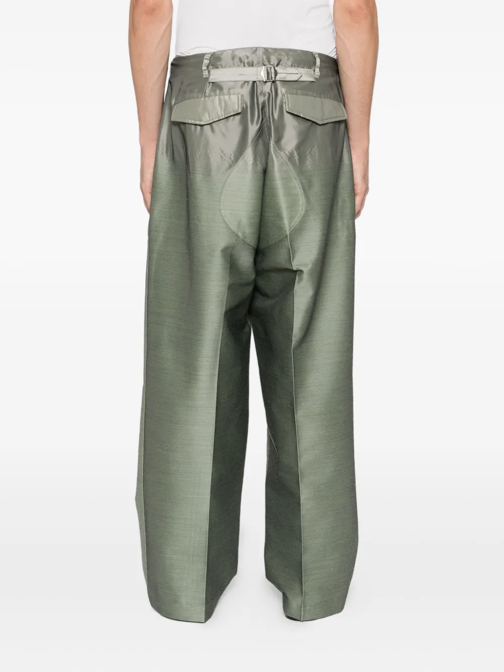 Taakk Broek met wijde pijpen Groen