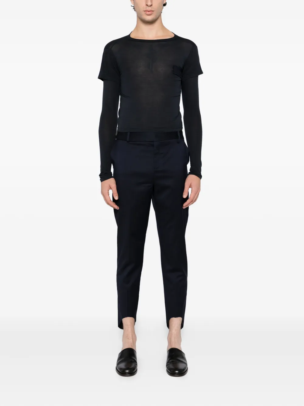 SONIA CARRASCO Asymmetrische broek met toelopende pijpen - Blauw