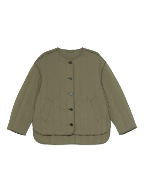 Closed quilted-pattern crew-neck jacket