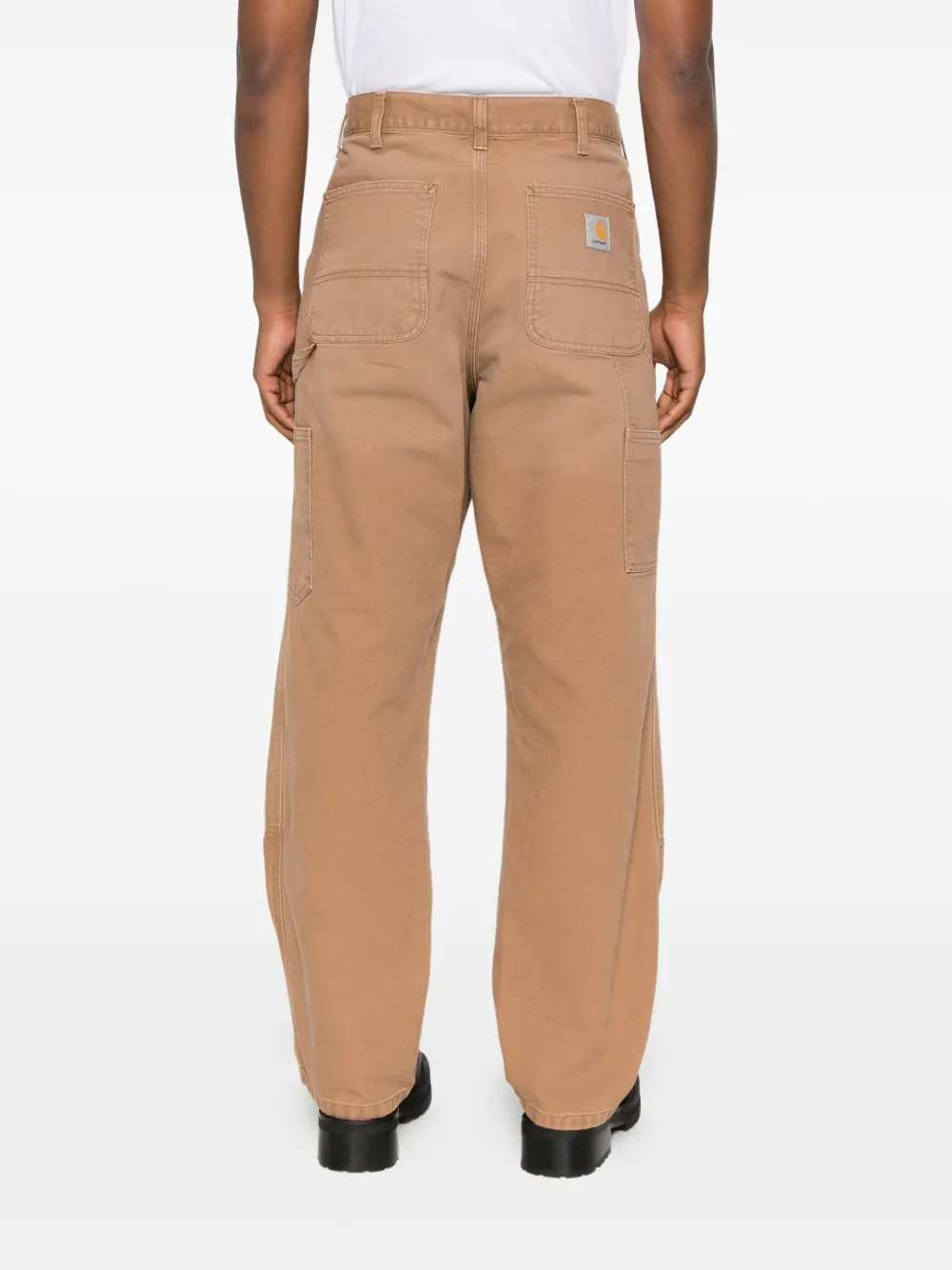 Carhartt WIP Katoenen broek met dubbele knie Beige
