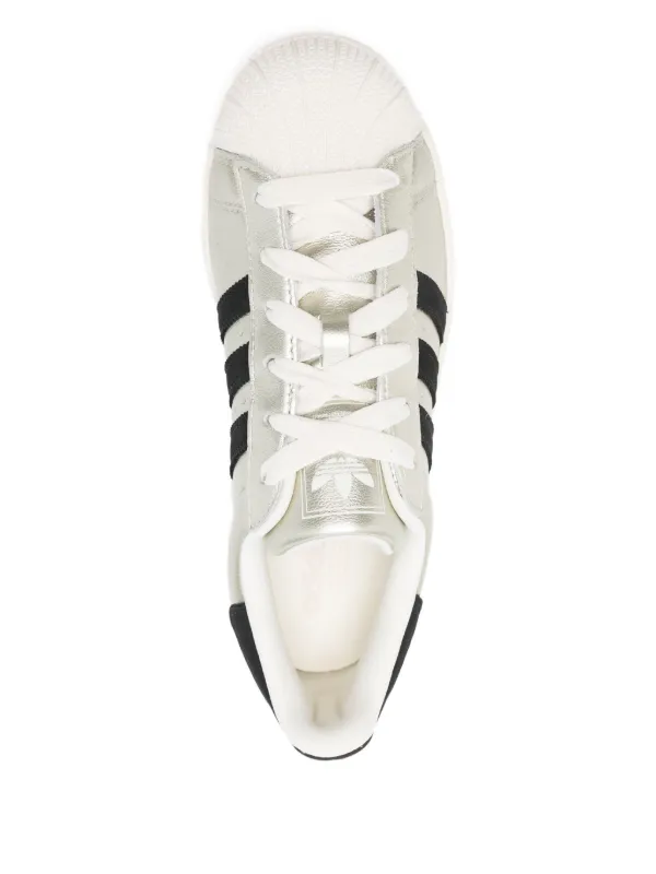 Adidas Superstar II 3-Stripe Sneakers | Silver | FARFETCH