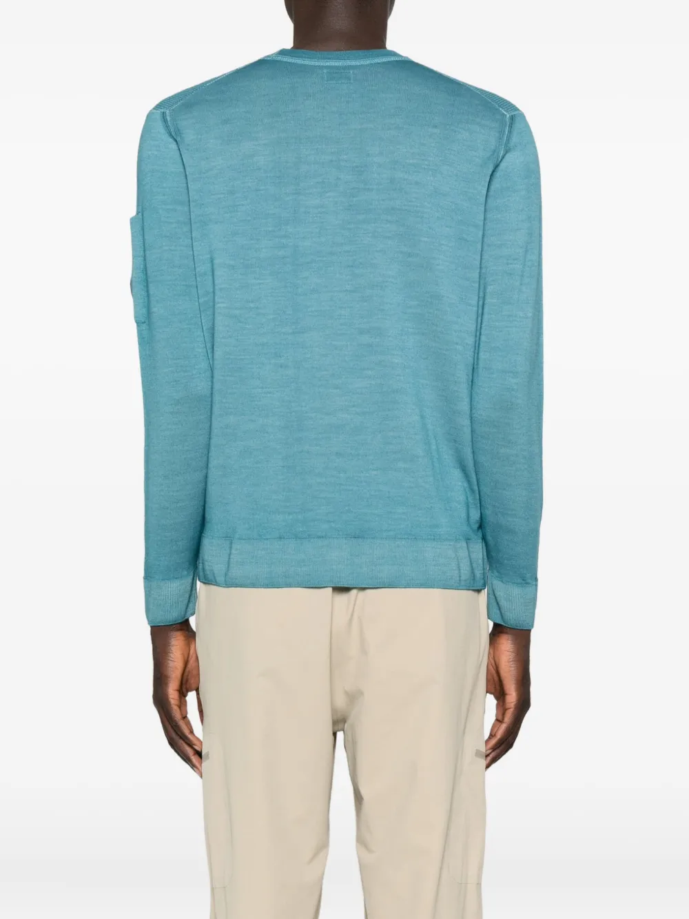C.P. Company Trui met ronde hals en zak Blauw