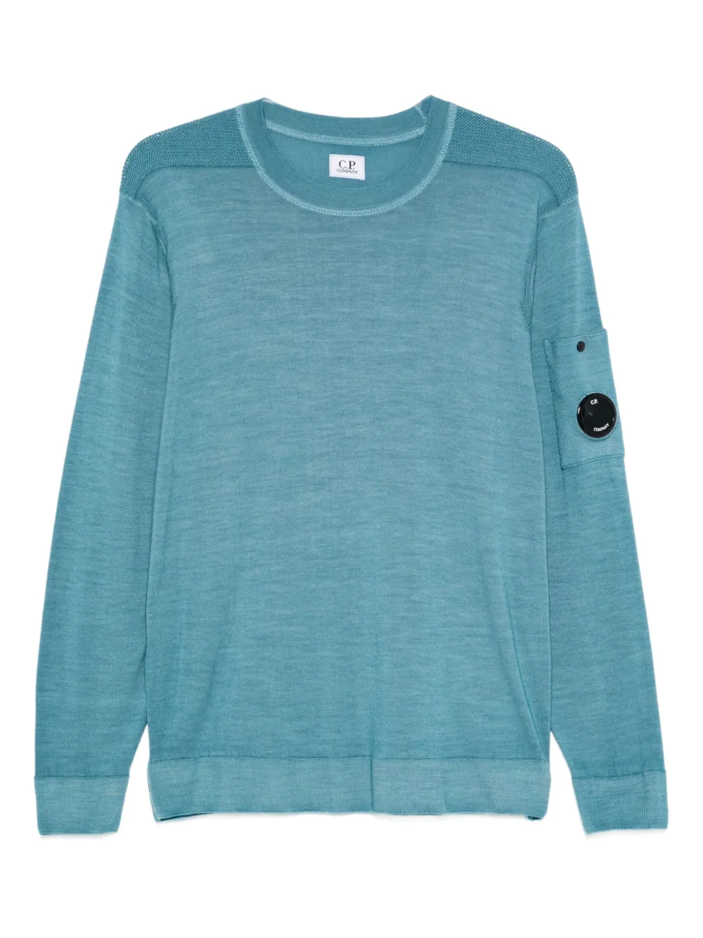 C.P. Company crew-neck lens-pocket sweater | Blue | Image 1