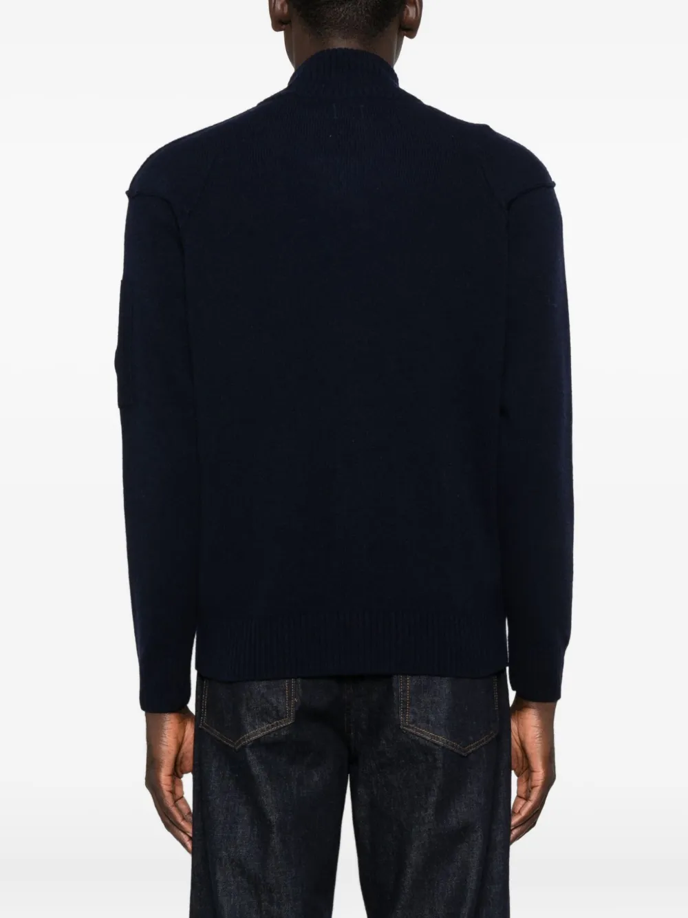 C.P. Company Vest van lamswol met rits Blauw