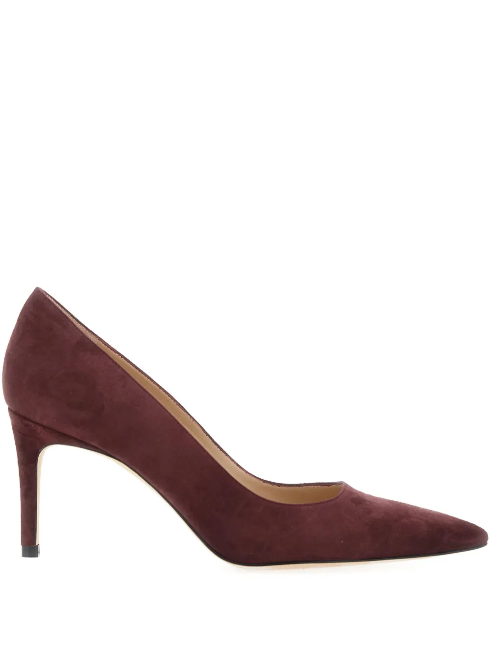 Stuart Weitzman 75mm Stuart Power 75 Pointed-toepump In Burgundy