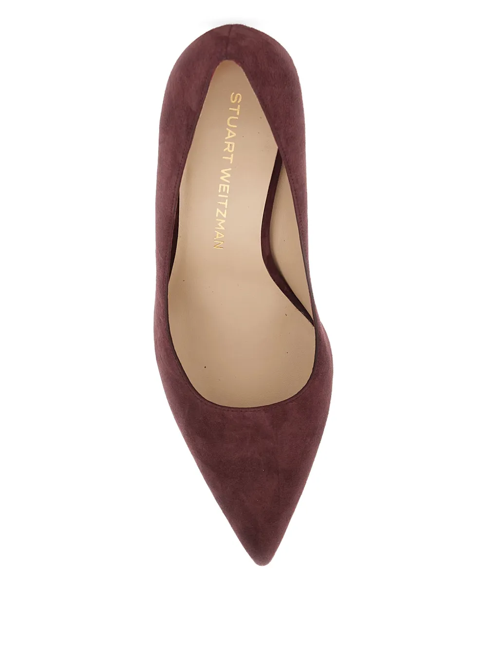 Stuart Weitzman 75mm Stuart Power 75 Pointed-toepump In Burgundy