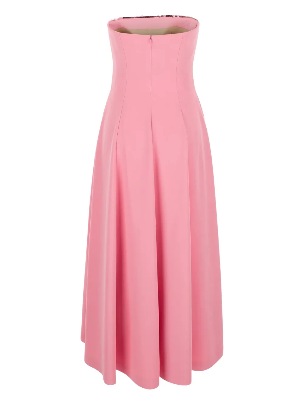Alberta Ferretti sequin-embellished bustier midi dress - Roze