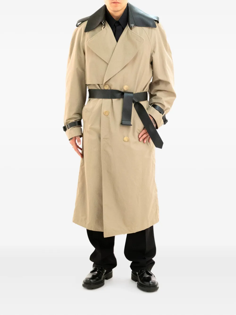 Givenchy leather-detail trench coat | Trench Coats  | Image 2