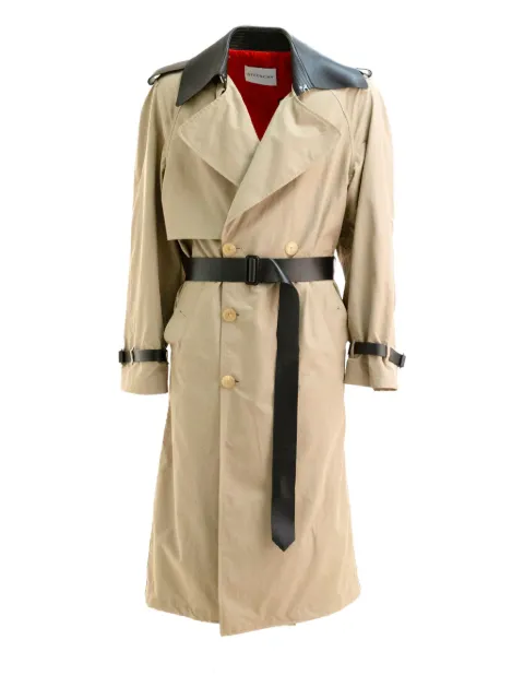 Givenchy leather-detail trench coat