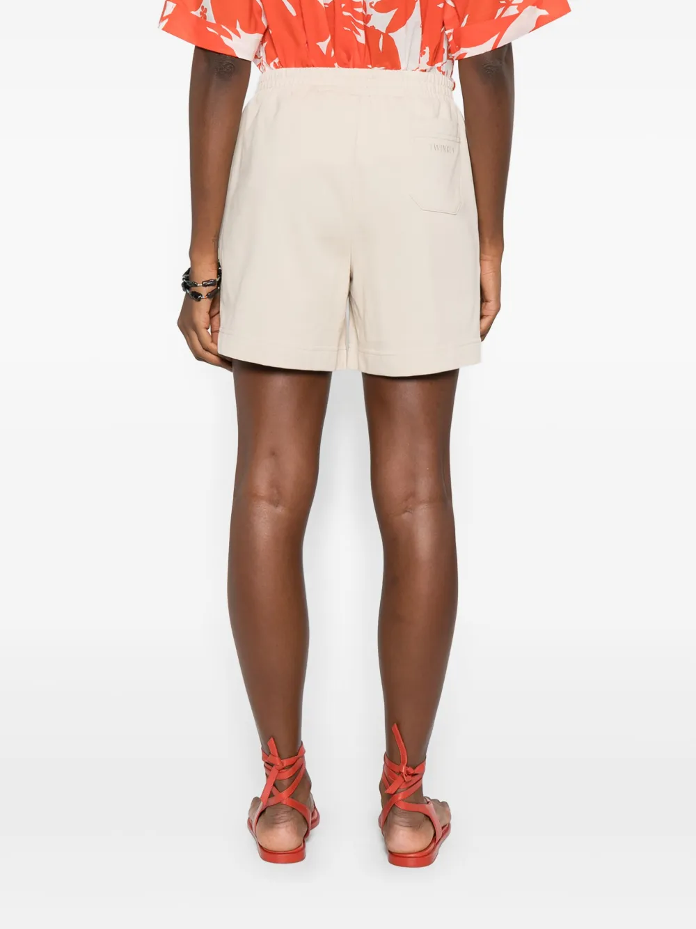 Twinset Elastic-waistband Shorts In Neutral
