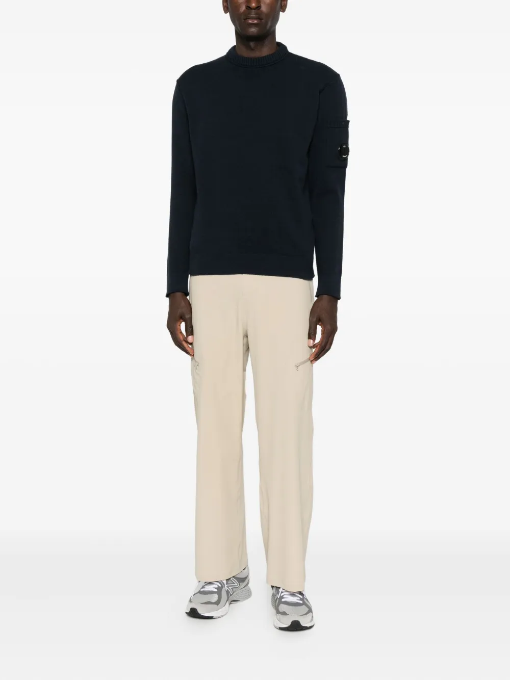C.P. Company pocket crew-neck sweater - Zwart