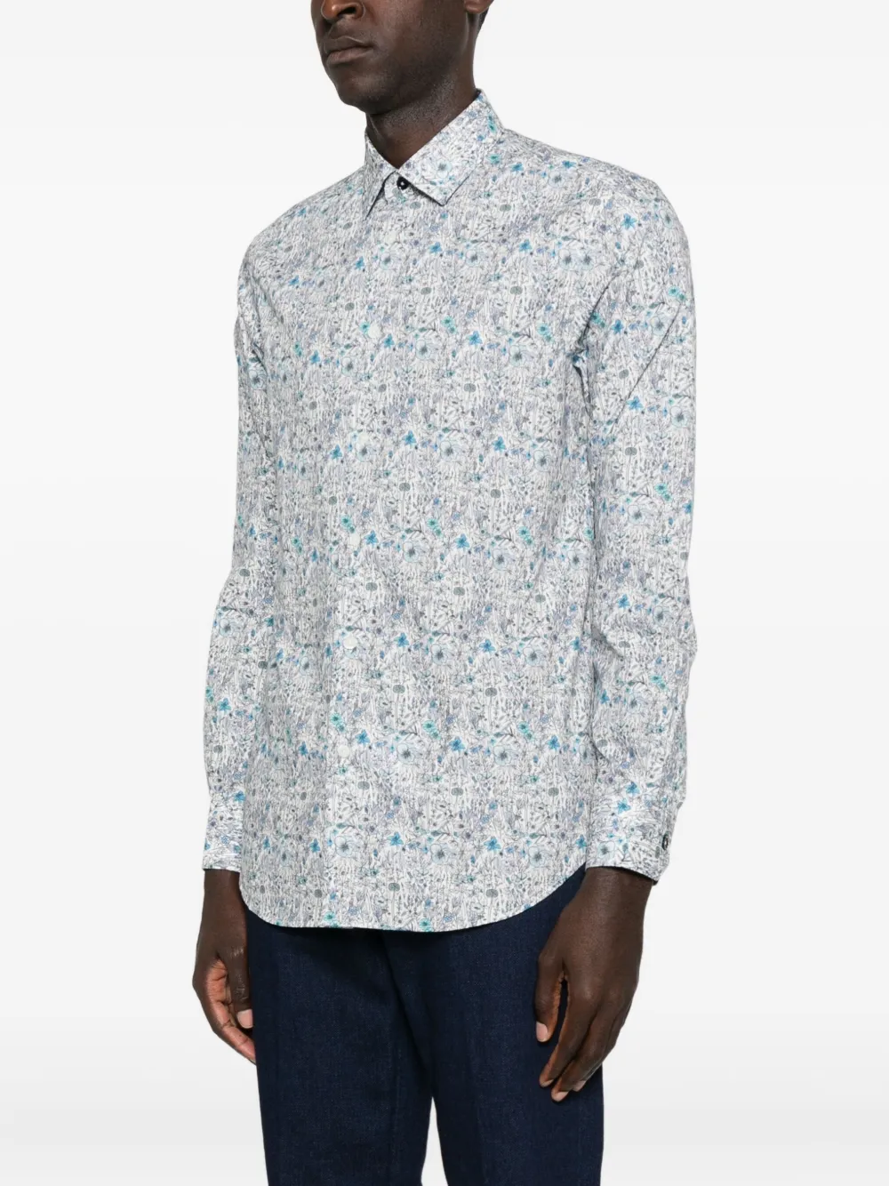 Paul Smith Overhemd met bloemenprint Blauw