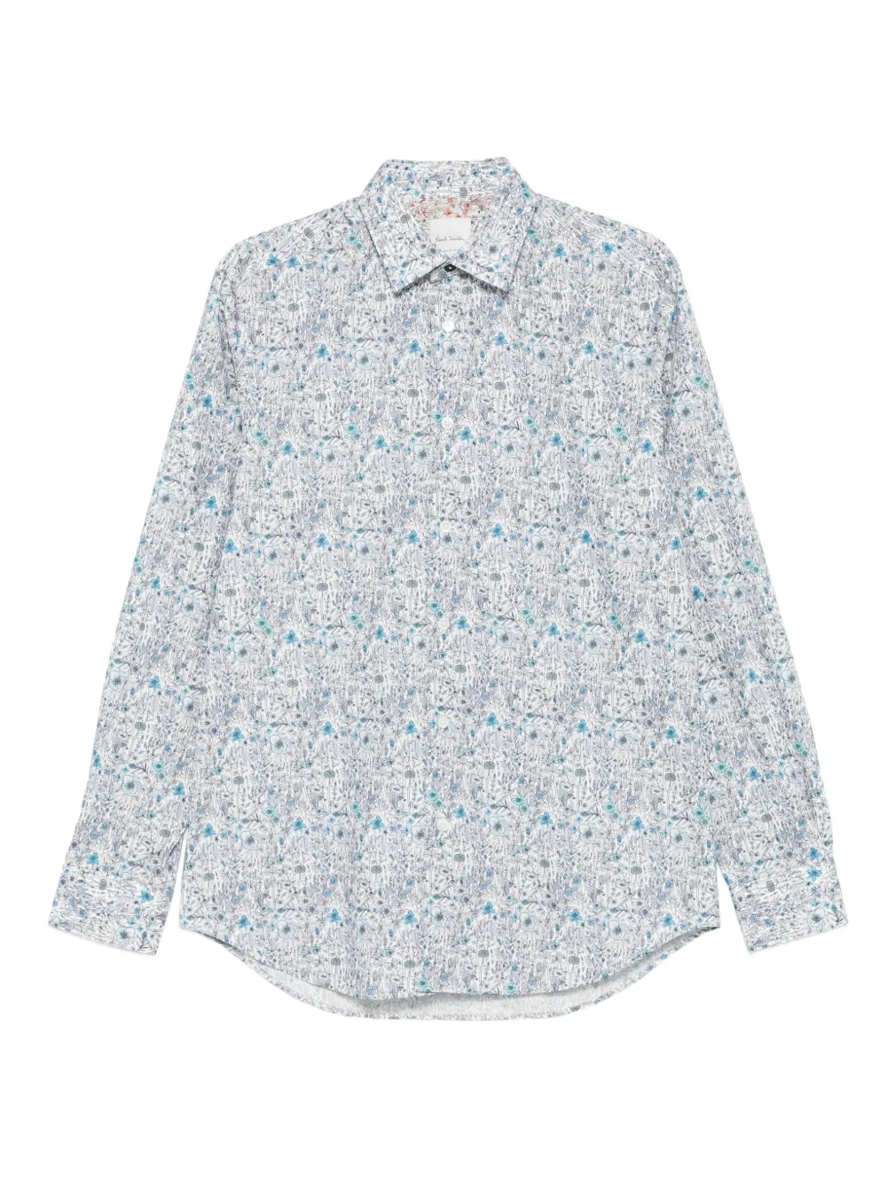 Paul Smith floral-print long-sleeve shirt | Blue | Image 1