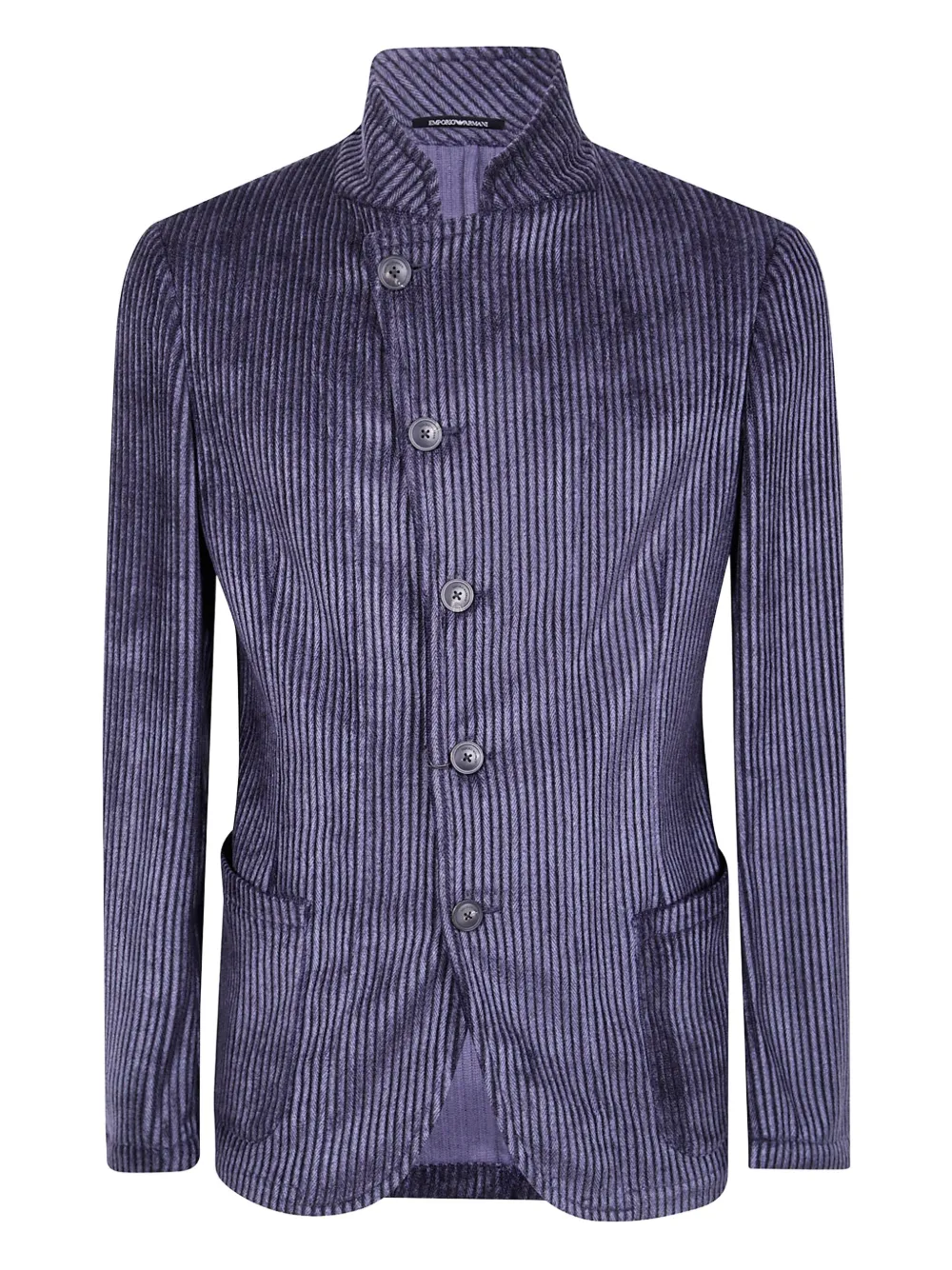 Emporio Armani ribbed corduroy-texture jacket | Purple | Image 1