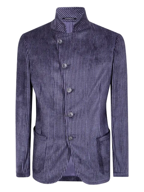 Emporio Armani ribbed corduroy-texture jacket