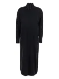 Fabiana Filippi ribbed-neckline day dress - Black
