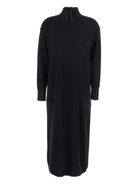 Fabiana Filippi ribbed-neckline day dress