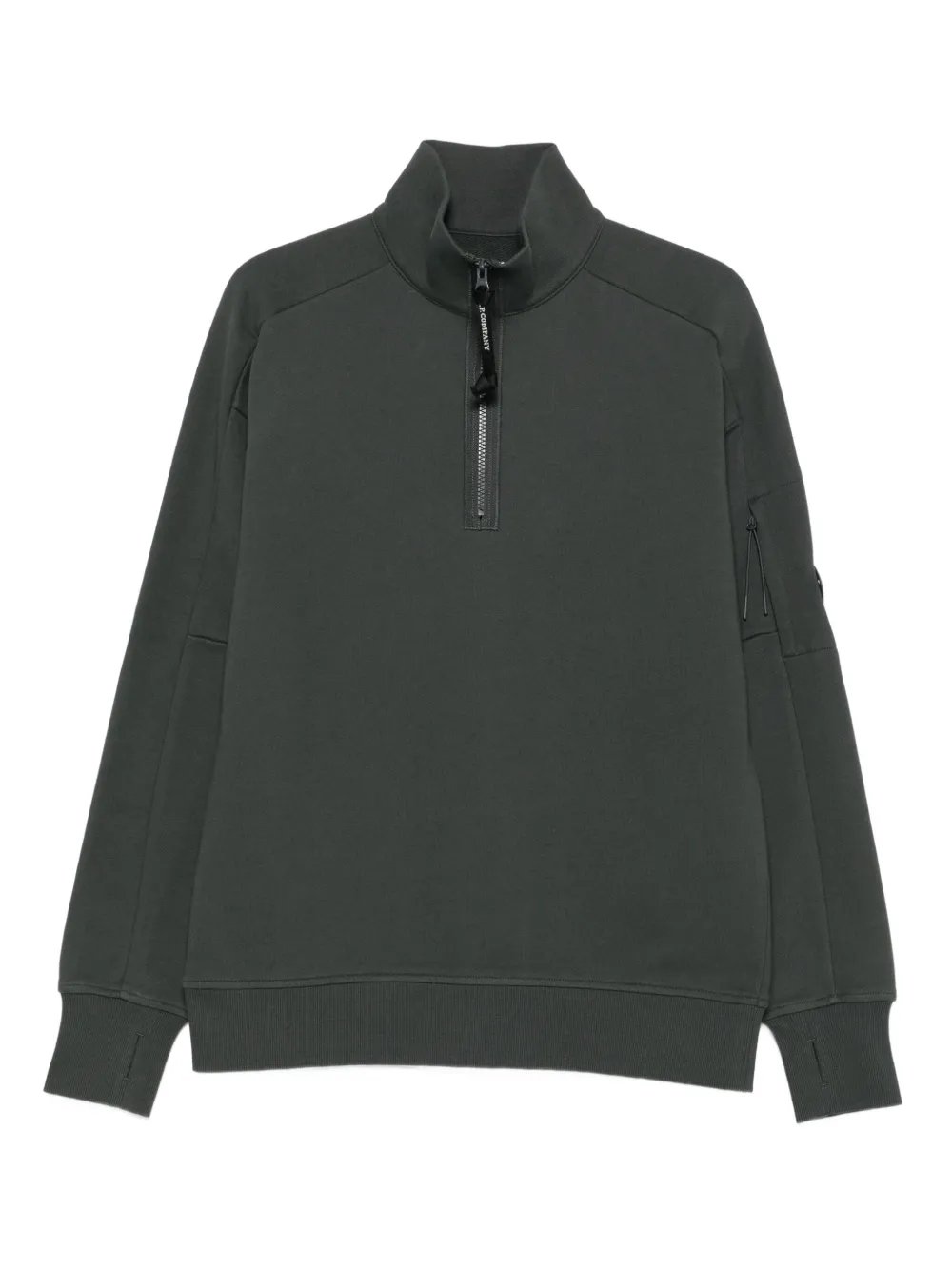 C.P. Company high half-zip neck sweatshirt | Green | Image 1