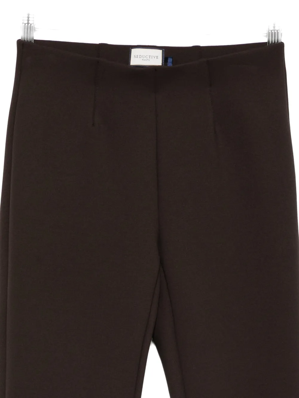 Seductive High-waisted Trousers In Brown