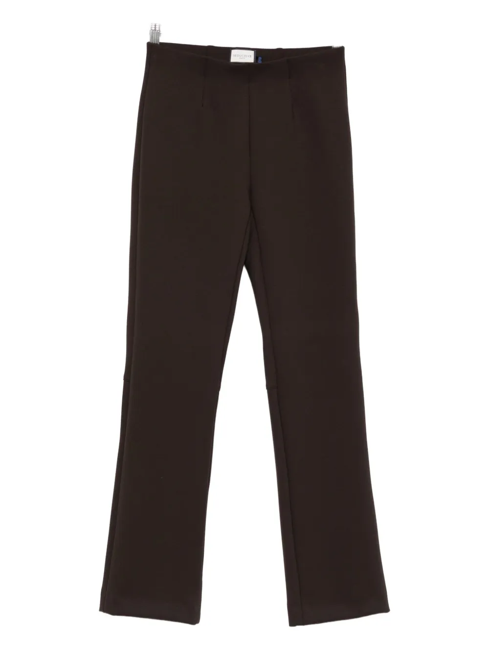 Seductive High-waisted Trousers In Brown