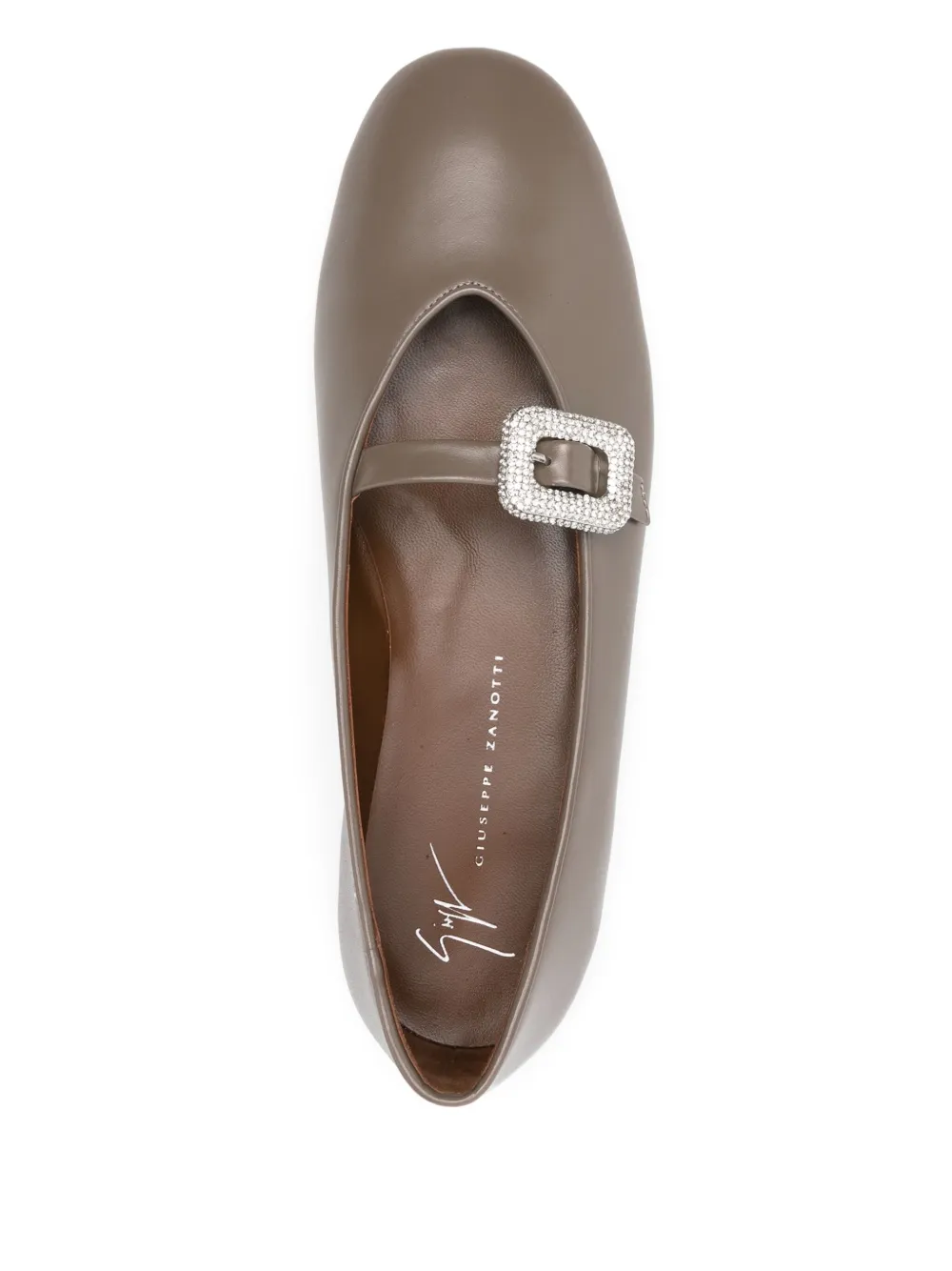 Giuseppe Zanotti Georgia Buckle ballet flats Brown