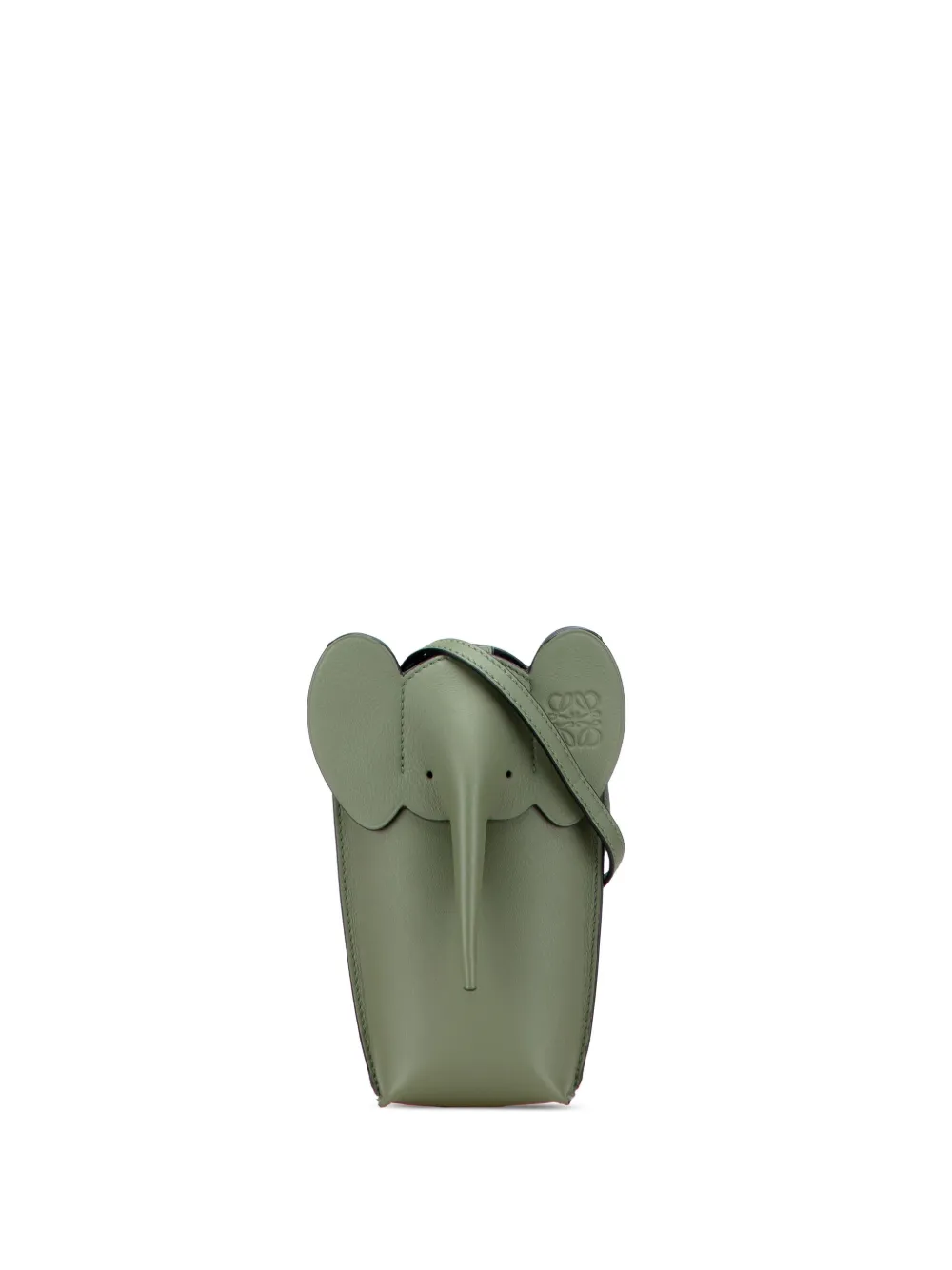 Loewe Pre-Owned 2021 レザー エレファント ポケット ショルダーバッグ - グリーン Loewe Pre-Owned 2021 レザー エレファント ポケット ショルダーバッグ - グリーン