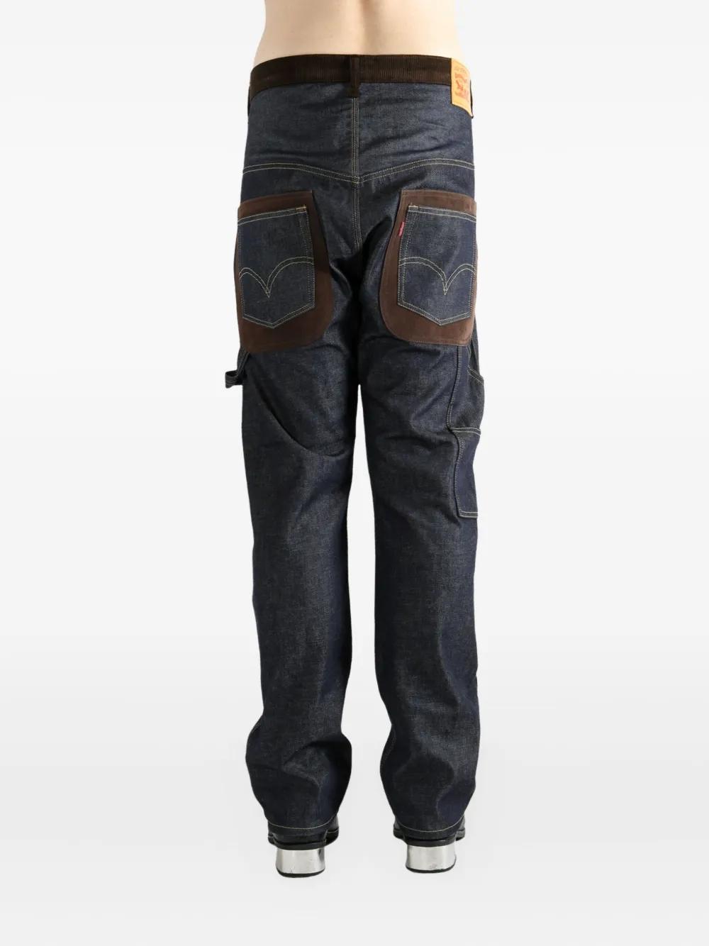 Junya Watanabe X Levi's® Corduroy-insert Jeans In Gray