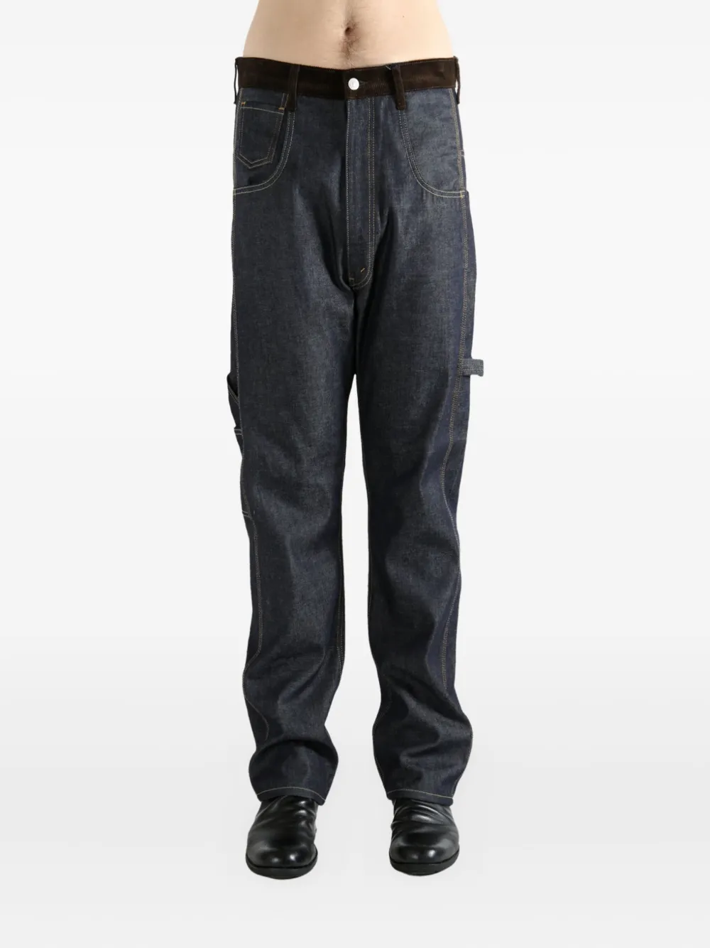 Junya Watanabe x Levi's corduroy-insert jeans - Blauw
