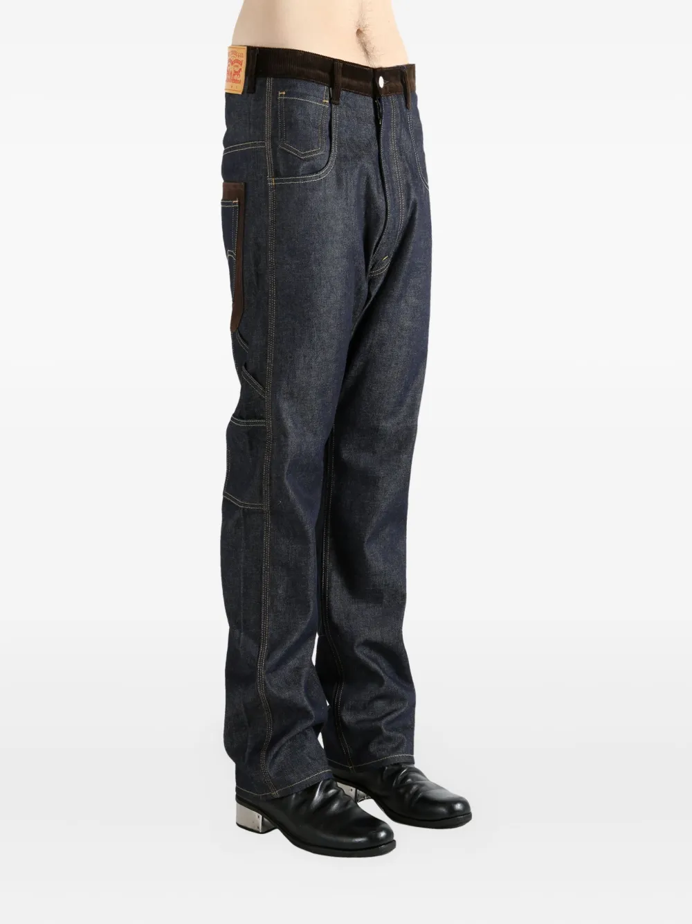 Junya Watanabe X Levi's® Corduroy-insert Jeans In Gray
