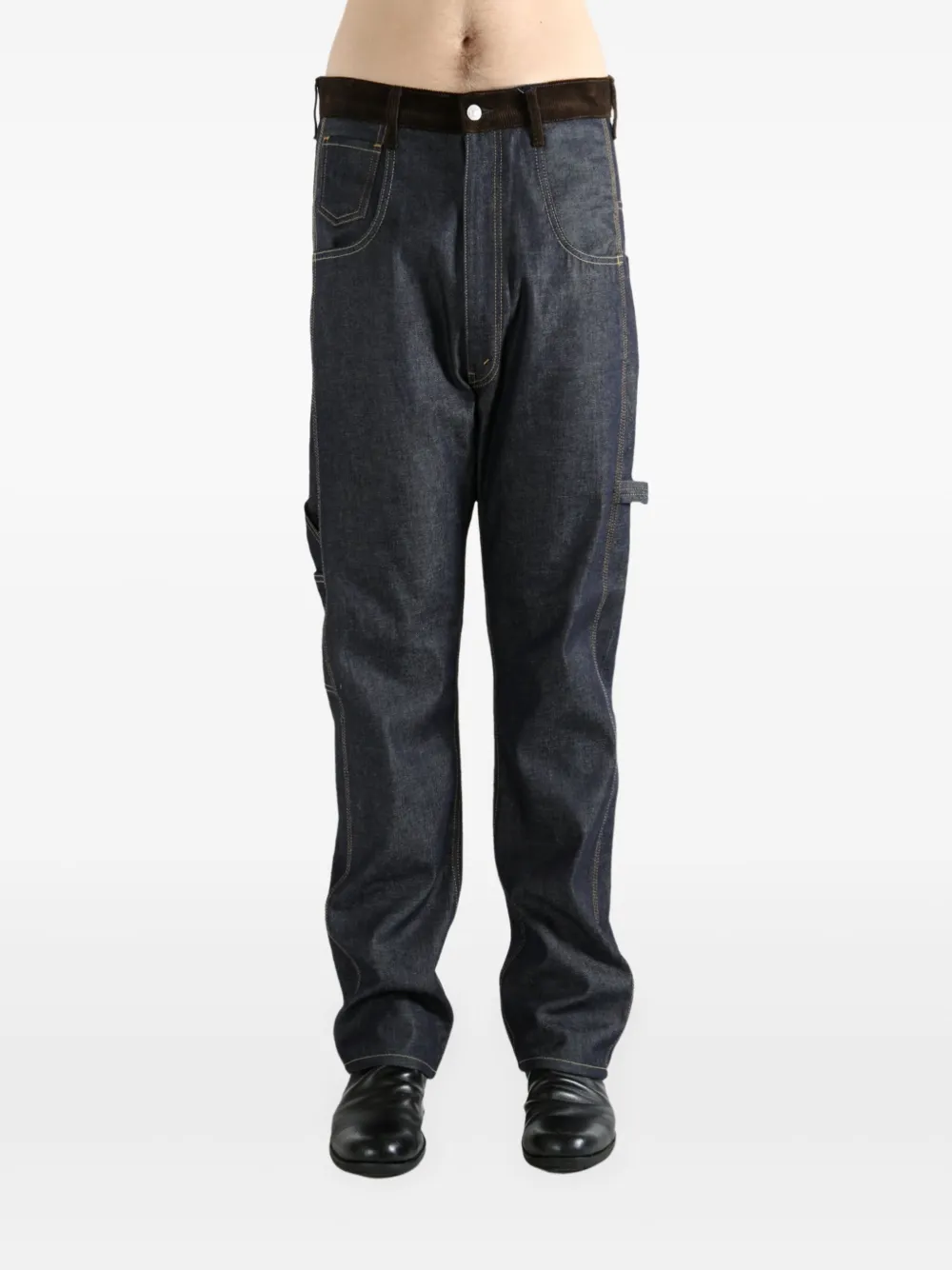Junya Watanabe MAN x Levi's corduroy-insert jeans - Blauw