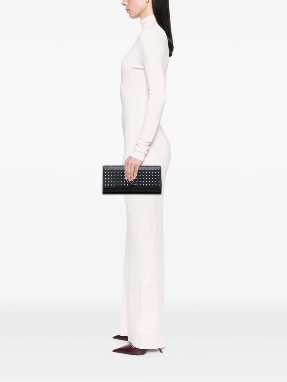 Saint Laurent Pre-Owned 2013-2025 Grain De Poudre Classic Monogram Studded clutch bag | Pre-Owned | Image 2
