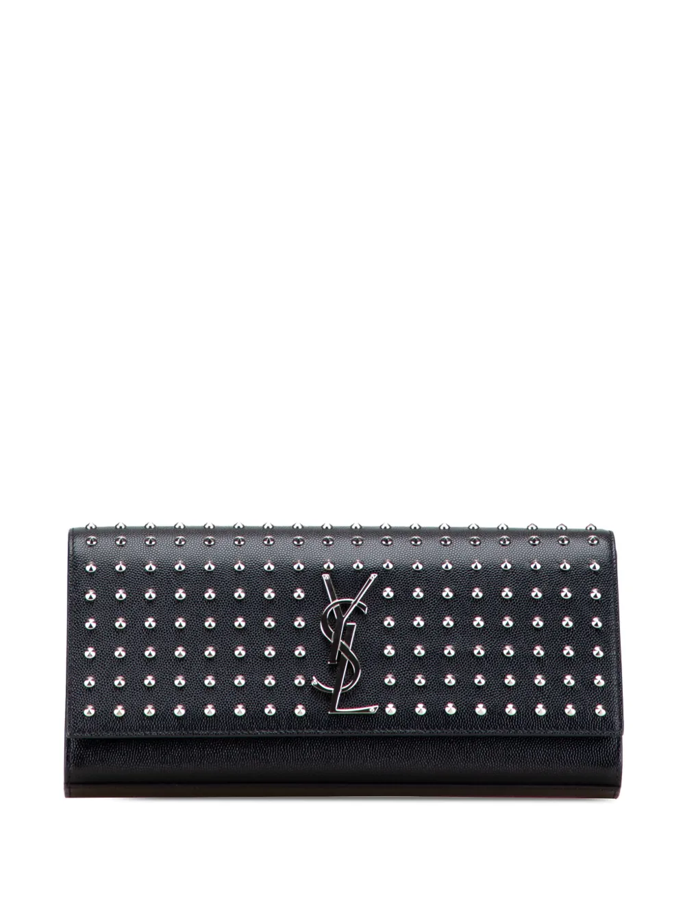 Saint Laurent Pre-Owned 2013-2025 グレインドプードル クラシック モノグラム スタッズ クラッチバッグ - Saint Laurent Pre-Owned 2013-2025 グレインドプードル クラシック モノグラム スタッズ クラッチバッグ -