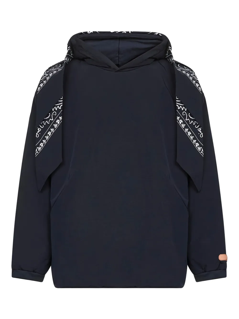 PDF bandana-print hooded sweater - ブルー PDF bandana-print hooded sweater - ブルー