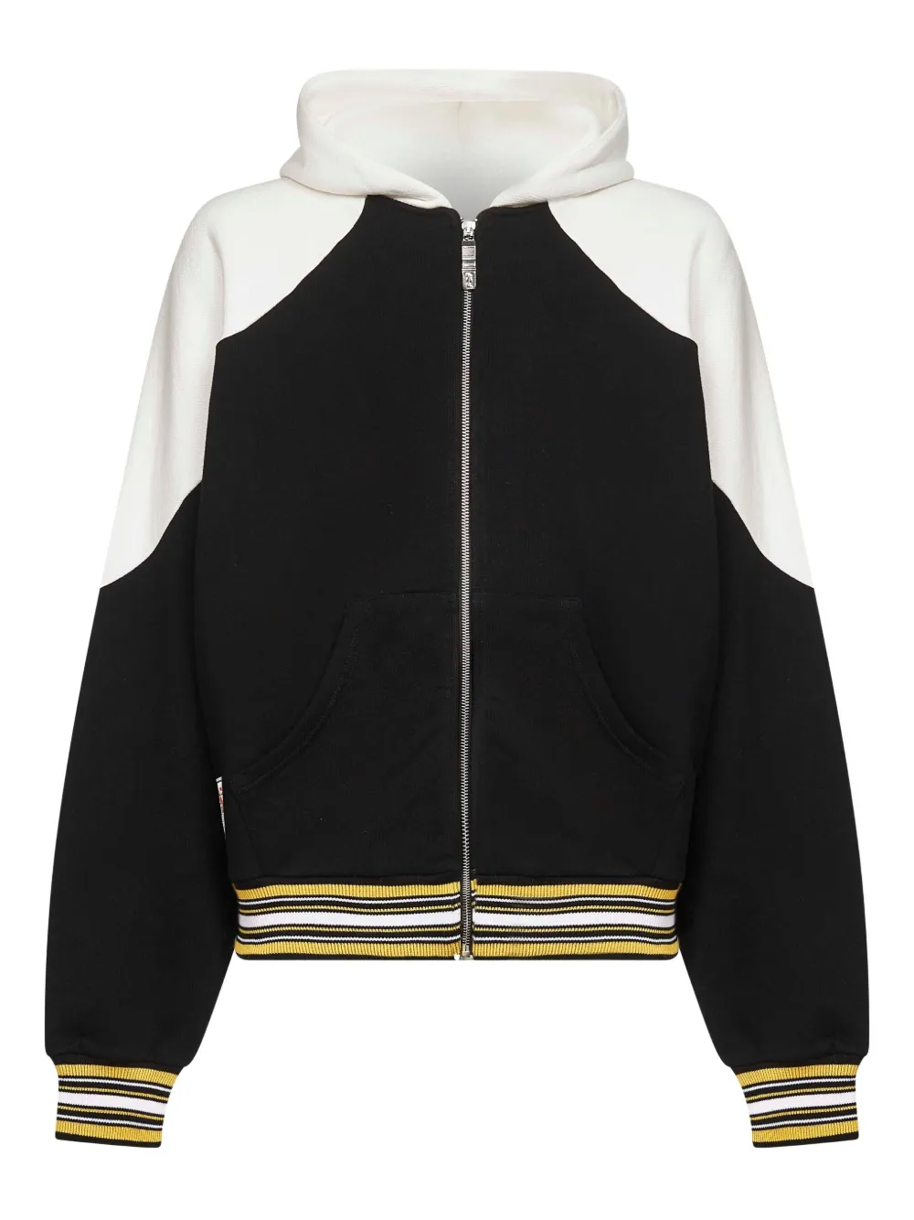 PDF colour-block zip-up hoodie - ブラック PDF colour-block zip-up hoodie - ブラック