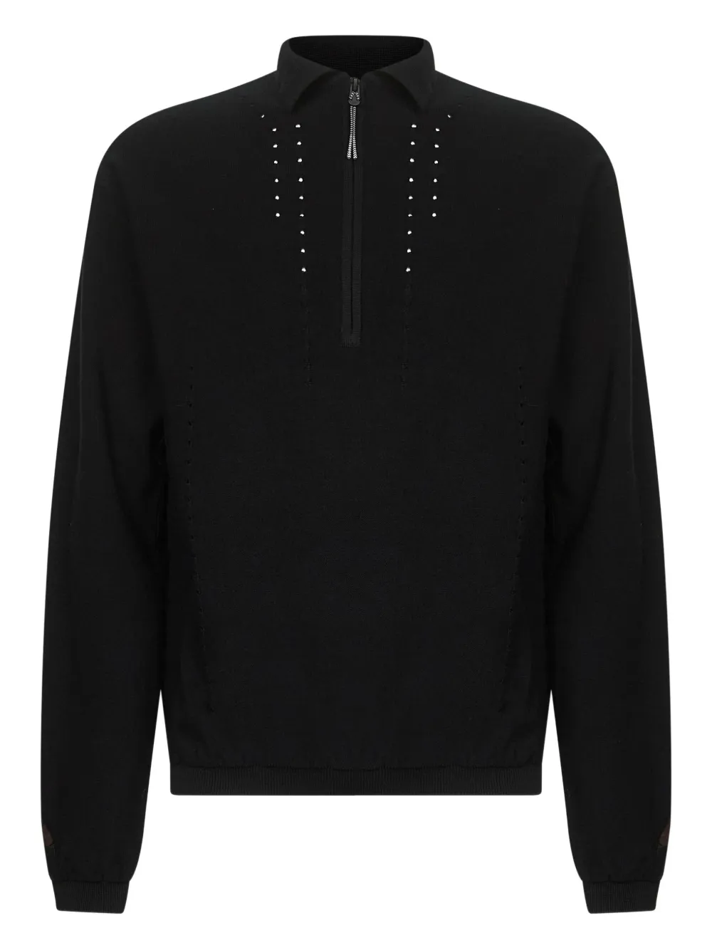 ROA half-zip embellished sweater - ブラック ROA half-zip embellished sweater - ブラック