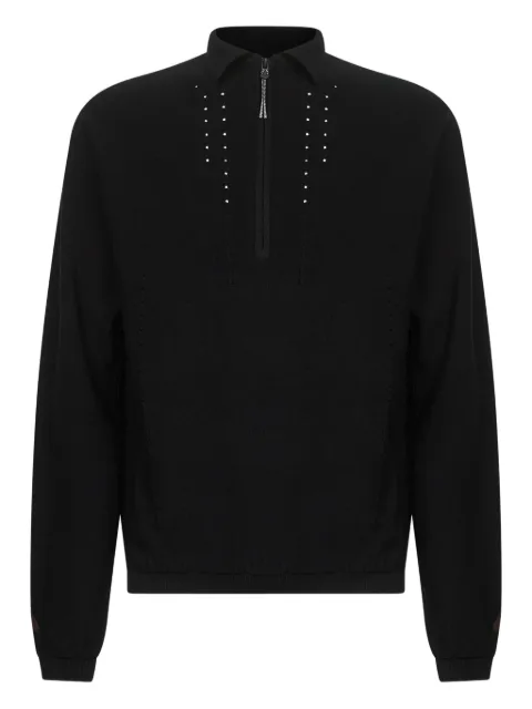 ROA half-zip embellished sweater 