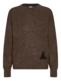 ROA crew-neck sweater - Brown