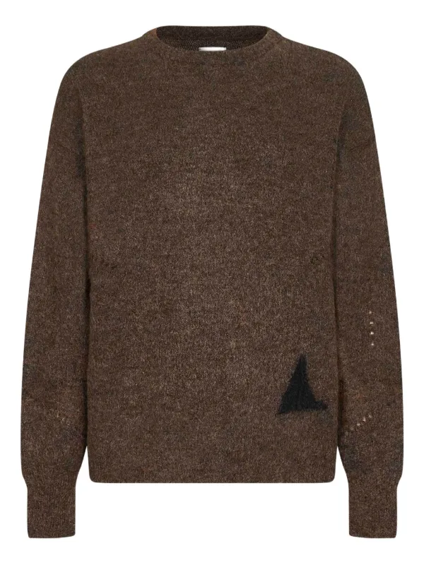 エンフォルド 22AW ニット セーター 長袖 クルーネック ウール 38 茶色 EDITION（エディション）の「エクストラファインウール クルーネック