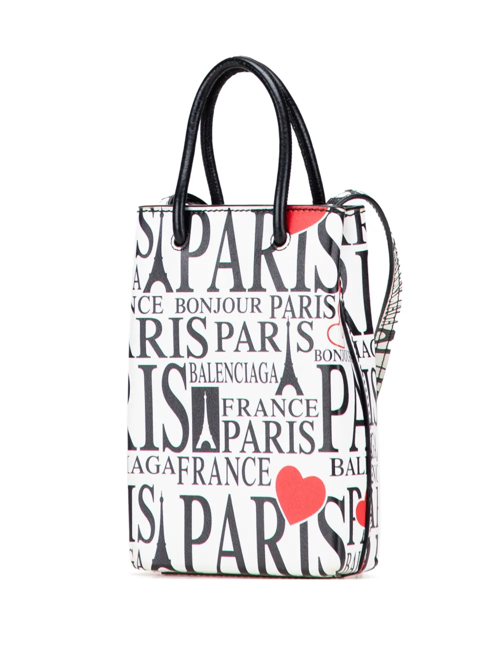 2019 Mini Calfskin Bonjour Paris Shopping Phone Holder Satchel