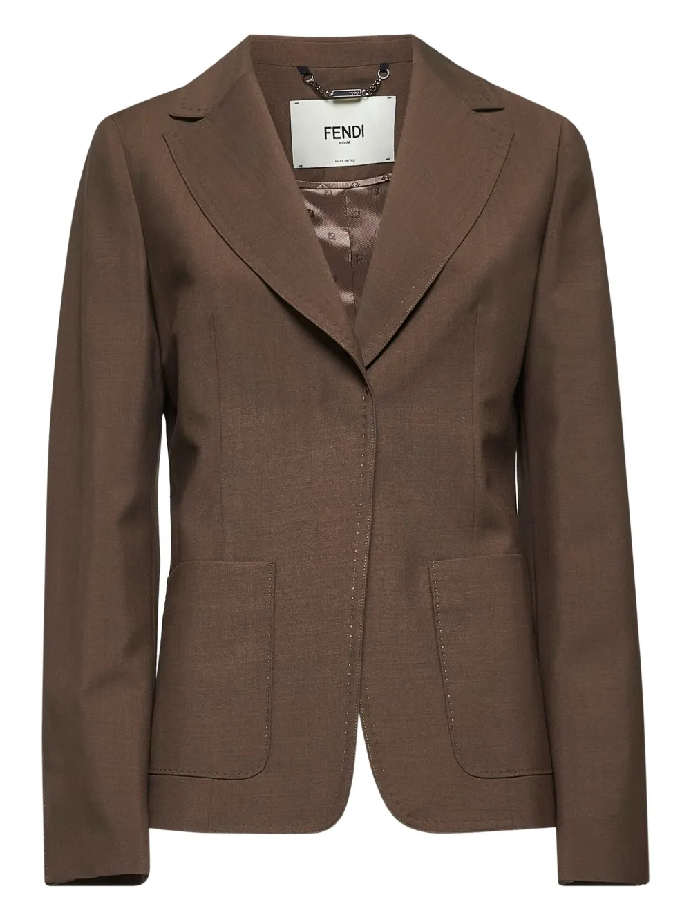 FENDI patch-pocket wide-lapel jacket - グリーン FENDI patch-pocket wide-lapel jacket - グリーン