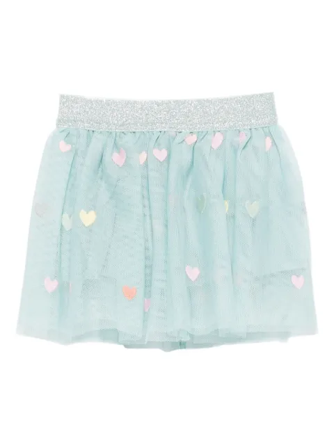 Stella McCartney Kids heart-embellished tulle skirt