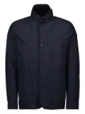 Moncler high-neck buttoned jacket - Blue