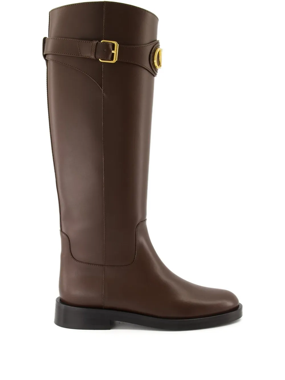 Valentino Garavani VLogo-buckle boots Brown