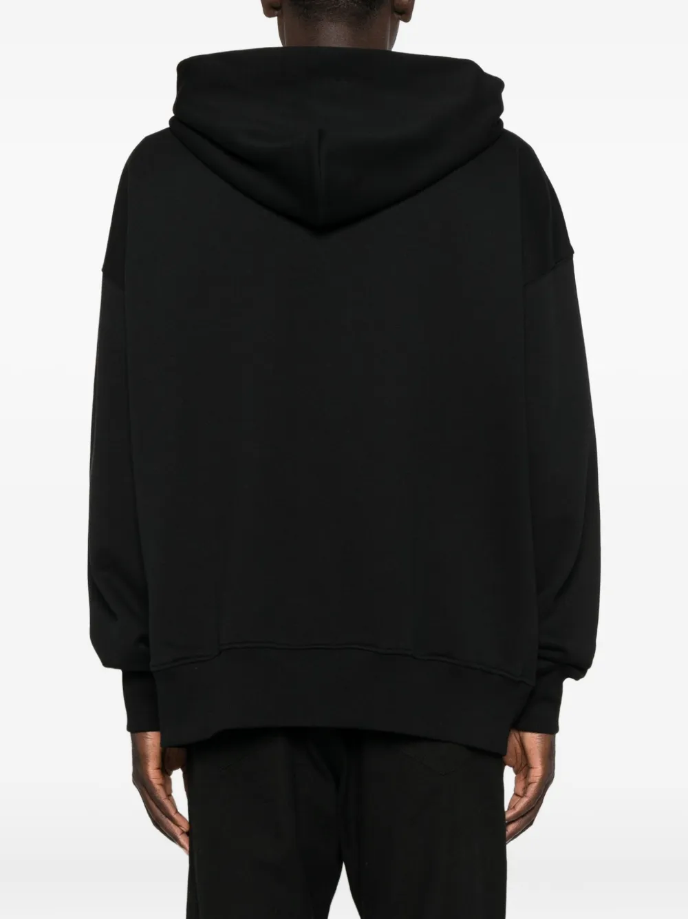 John Richmond Hoodie met geborduurd logo Zwart